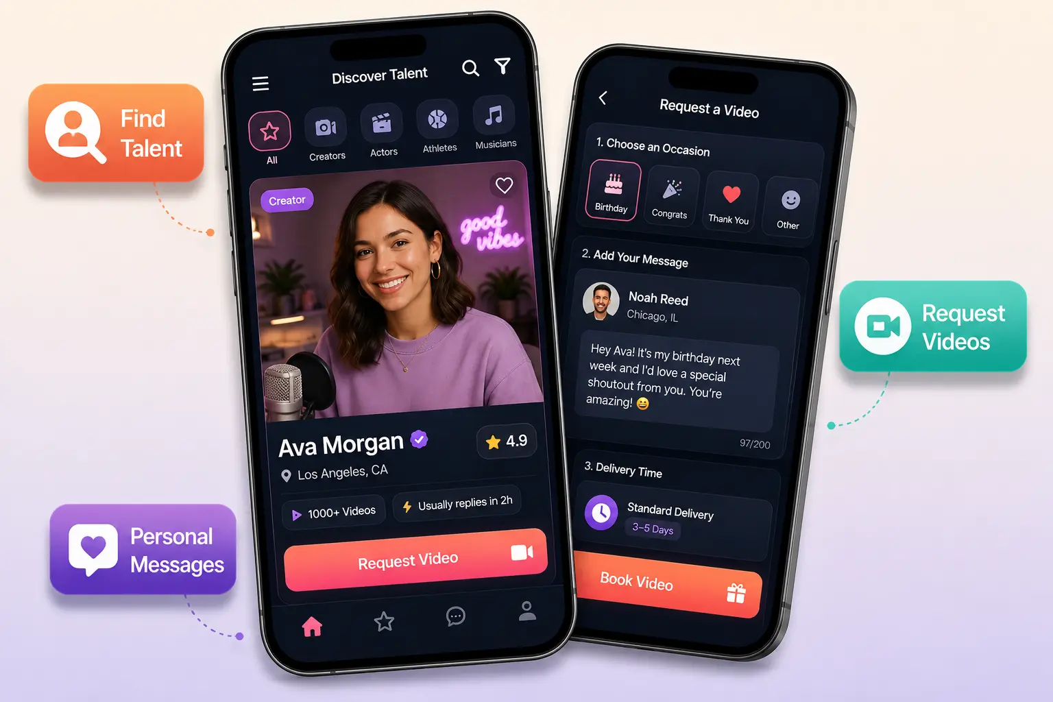 Cameo clone app interface by xpertz.io