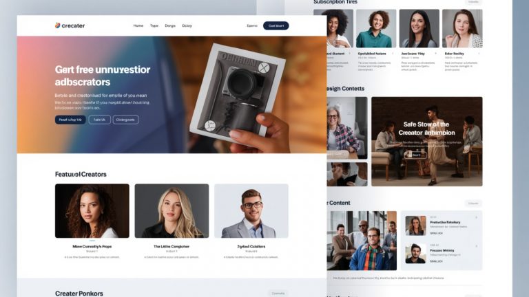 Frontend Development for Creator Subscription Sites