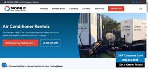 Mobile A/C & Power Rentals Offering Air Conditioners in Multiple Capacities