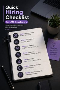 Overview of Checklist for Hiring LMS Developers
