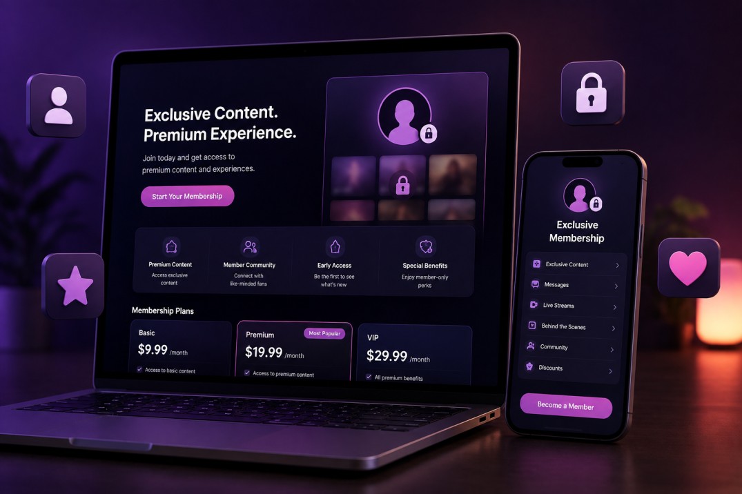 Adult Subscription Website Development