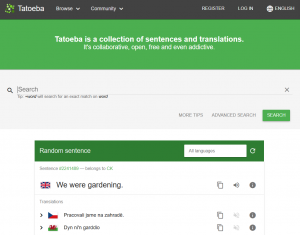Tatoeba Database of Multilingual Example Sentences